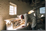 Photo: interior of Whissendine Windmill (11kB)